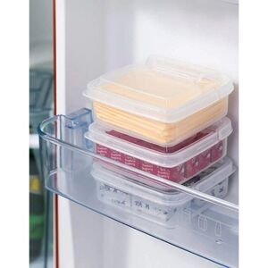 Clear Container Food Storage Box Plastic Refrigerator Cheese Box 3 PCS Makeup Sb
